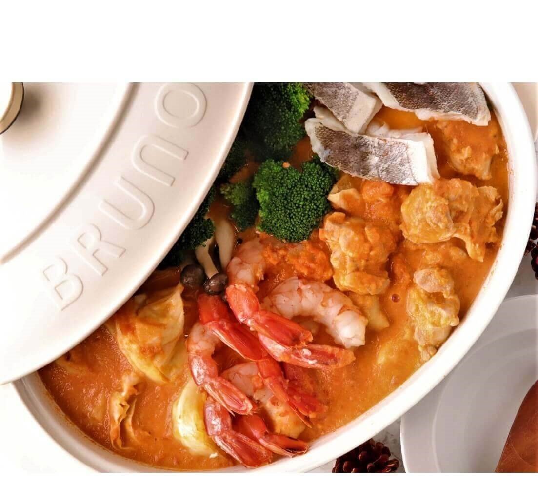 BRUNOでつくった「濃厚スープで野菜が美味しい、海老のビスク鍋」.jpg